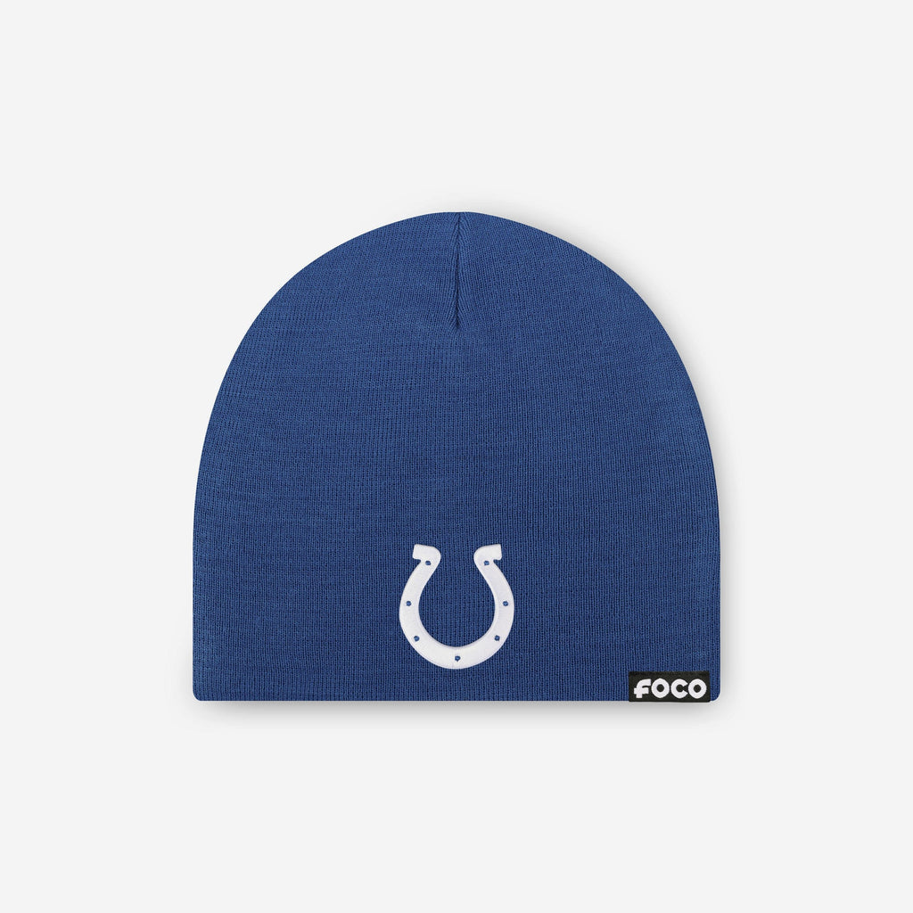 Indianapolis Colts Basic Primary Logo Skull Beanie FOCO - FOCO.com