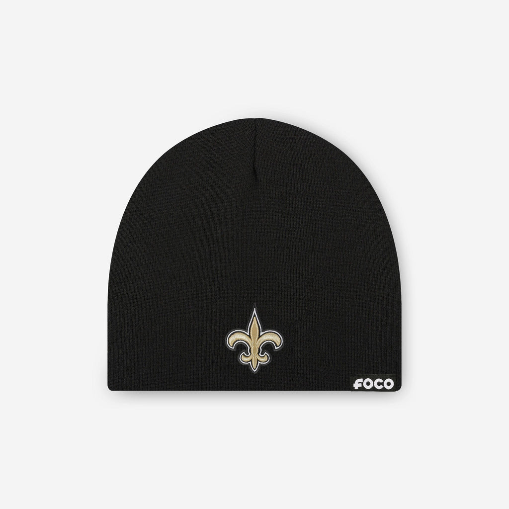 New Orleans Saints Basic Primary Logo Skull Beanie FOCO - FOCO.com