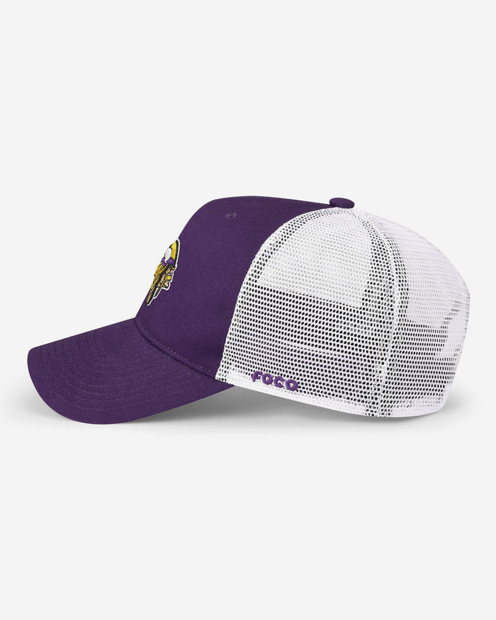 Minnesota Vikings Primary Logo Trucker RF Cap FOCO - FOCO.com