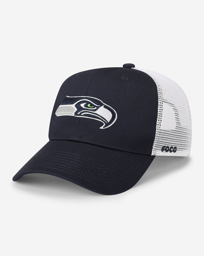 Seattle Seahawks Primary Logo Trucker RF Cap FOCO - FOCO.com