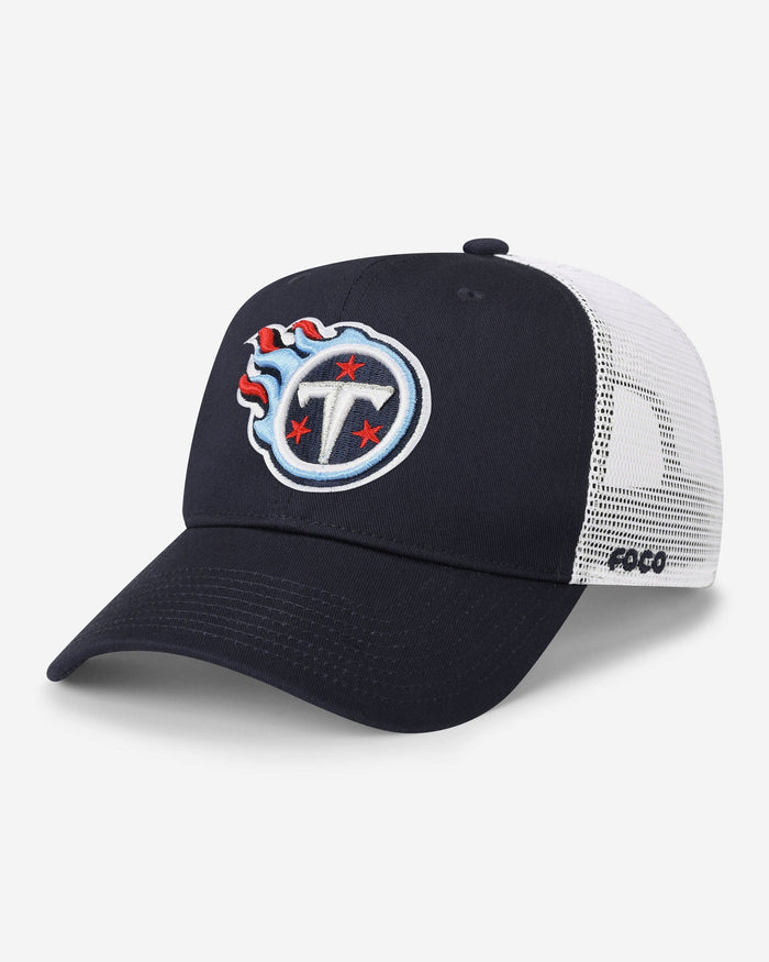 Tennessee Titans Primary Logo Trucker RF Cap FOCO - FOCO.com