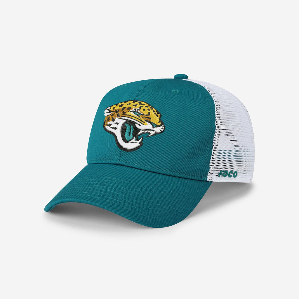 Jacksonville Jaguars Primary Logo Trucker RF Cap FOCO - FOCO.com