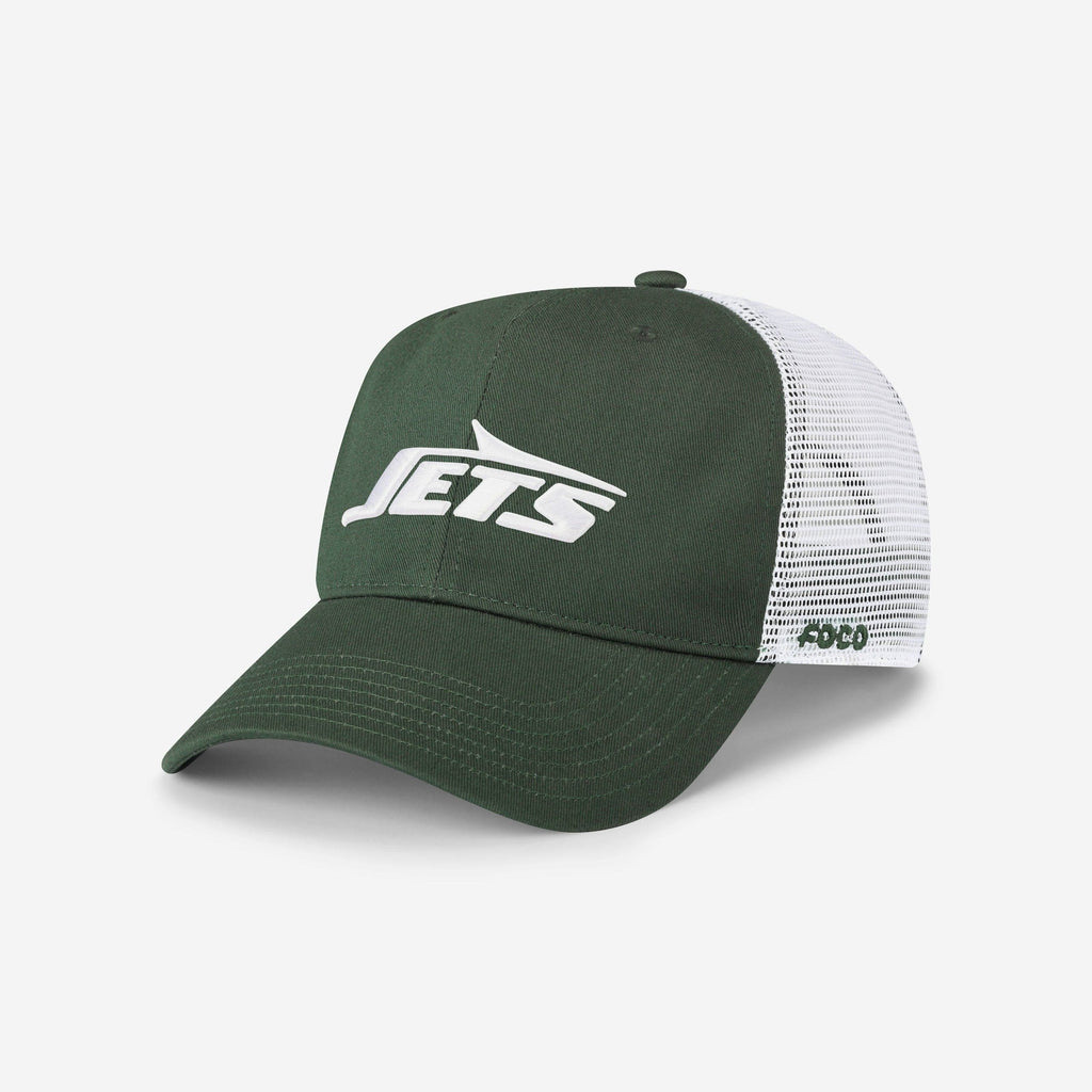 New York Jets Primary Logo Trucker RF Cap FOCO - FOCO.com