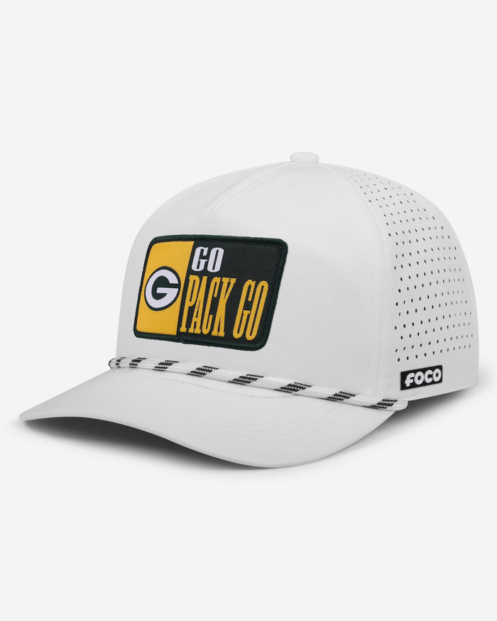 Green Bay Packers Slogan Patch Poly Pro Marquee RF Cap FOCO - FOCO.com