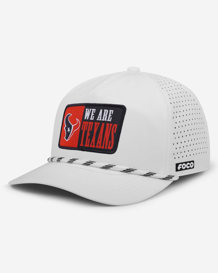 Houston Texans Slogan Patch Poly Pro Marquee RF Cap FOCO - FOCO.com