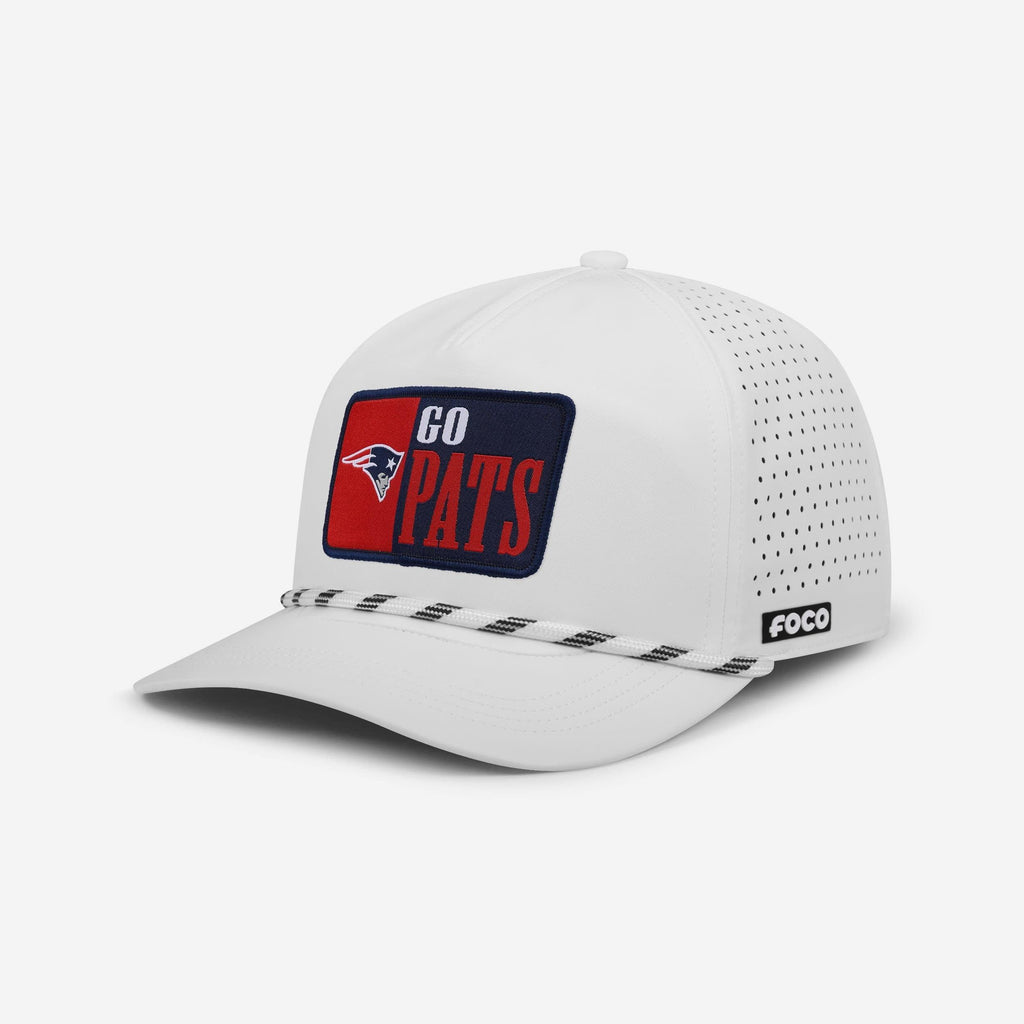 New England Patriots Slogan Patch Poly Pro Marquee RF Cap FOCO - FOCO.com