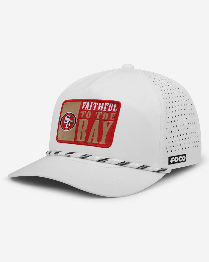 San Francisco 49ers Slogan Patch Poly Pro Marquee RF Cap FOCO - FOCO.com