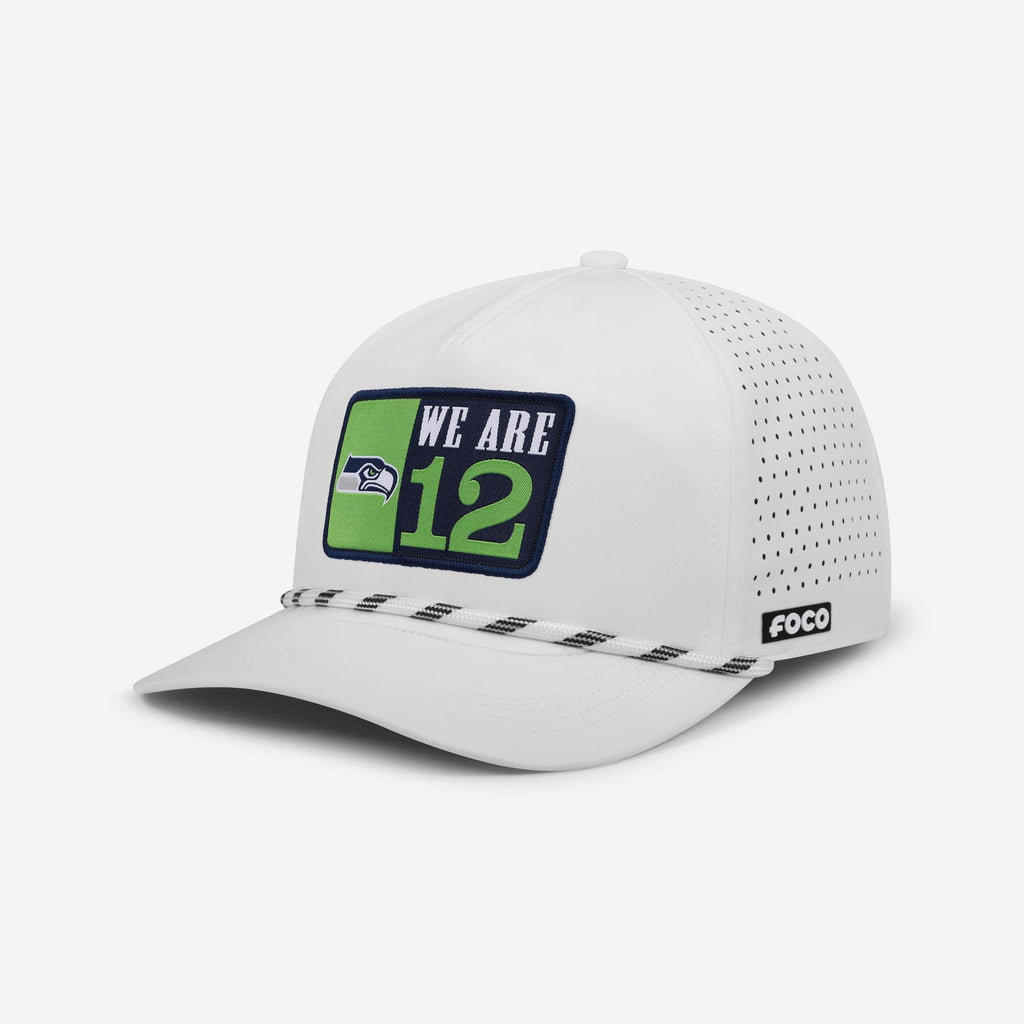 Seattle Seahawks Slogan Patch Poly Pro Marquee RF Cap FOCO - FOCO.com