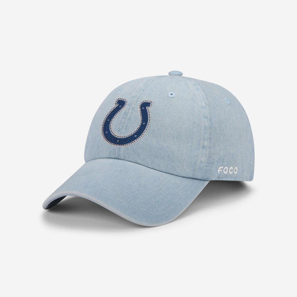 Indianapolis Colts Rhinestone Logo Denim Casual Cap FOCO - FOCO.com