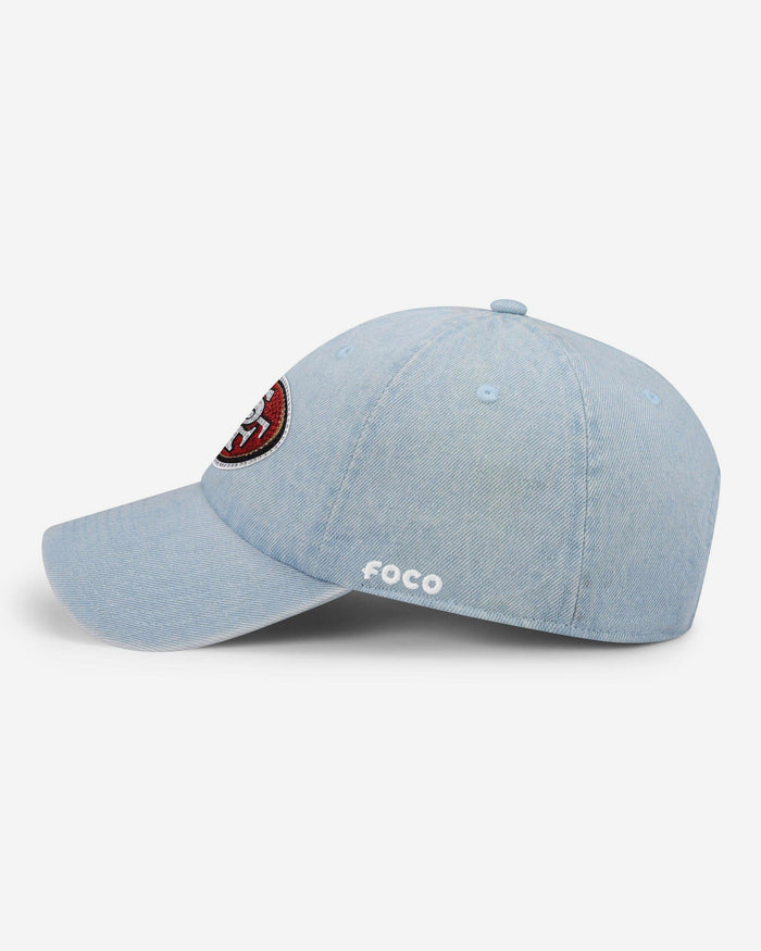 San Francisco 49ers Rhinestone Logo Denim Casual Cap FOCO - FOCO.com