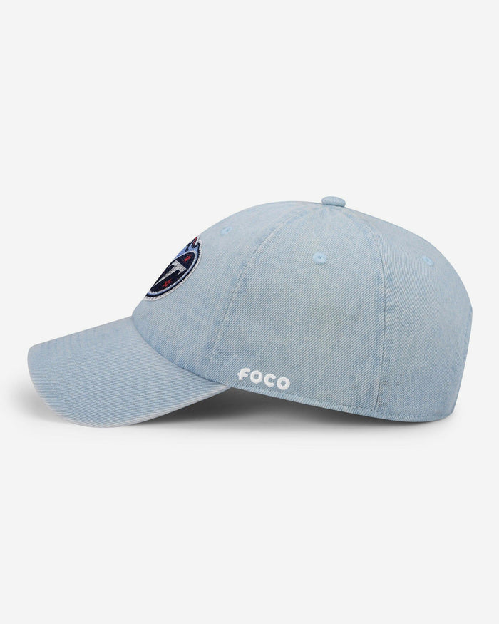 Tennessee Titans Rhinestone Logo Denim Casual Cap FOCO - FOCO.com