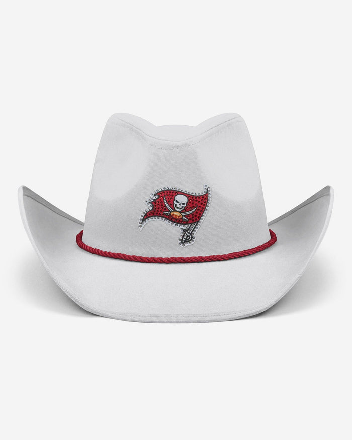 Tampa Bay Buccaneers White Rhinestone Logo Cowboy Hat FOCO - FOCO.com