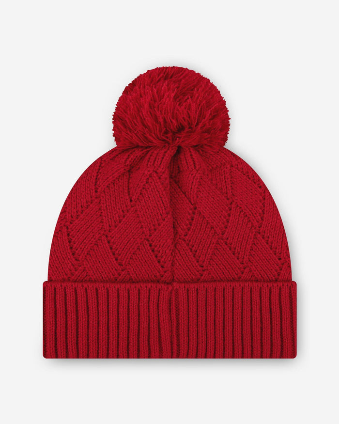 San Francisco 49Ers Rhinestone Primary Logo Criss Cross Beanie FOCO - FOCO.com