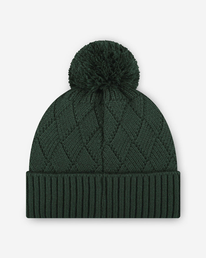 Green Bay Packers Rhinestone Primary Logo Criss Cross Beanie FOCO - FOCO.com