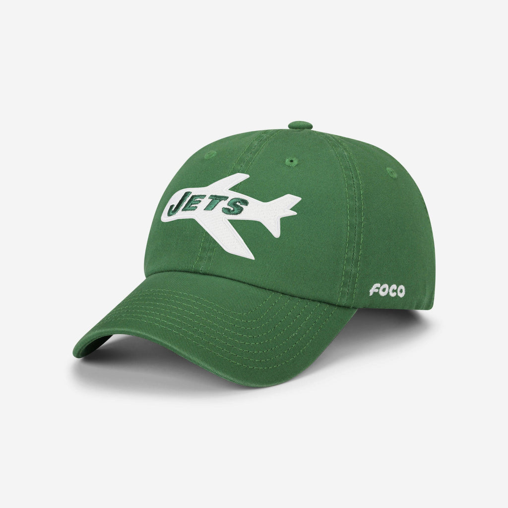 New York Jets Retro Logo Casual Cap FOCO - FOCO.com