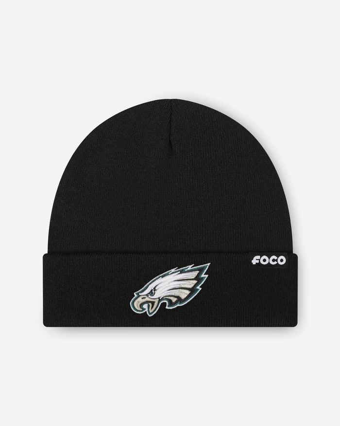 Philadelphia Eagles Basic Primary Logo Beanie FOCO Black - FOCO.com