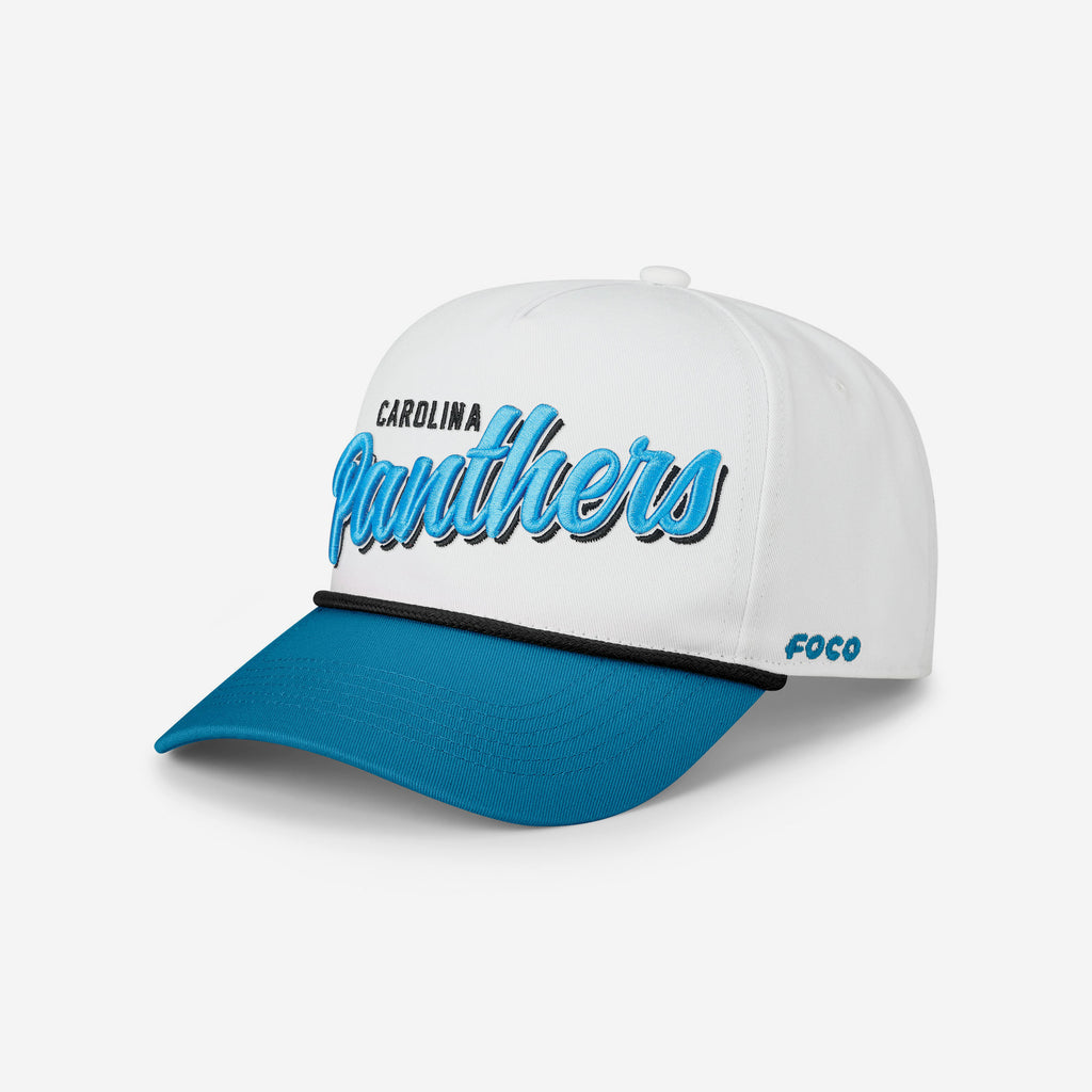 Carolina Panthers Monty Script Marquee RF Cap FOCO - FOCO.com