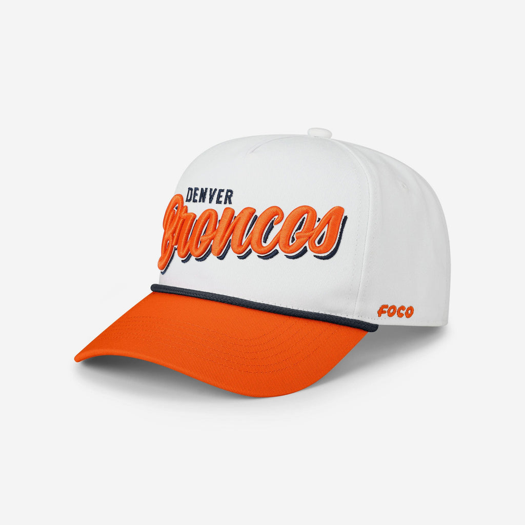 Denver Broncos Monty Script Marquee RF Cap FOCO - FOCO.com