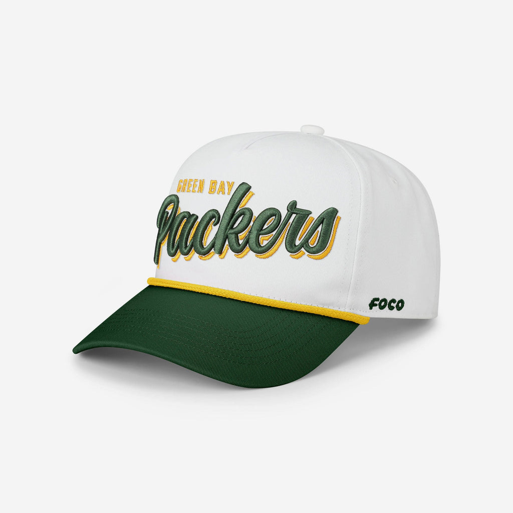 Green Bay Packers Monty Script Marquee RF Cap FOCO - FOCO.com