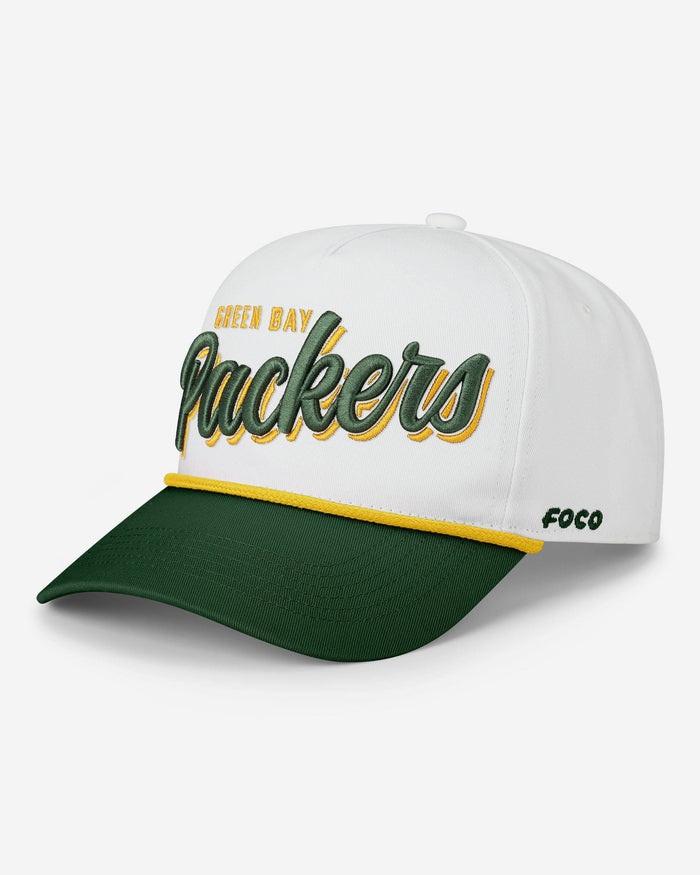 Green Bay Packers Monty Script Marquee RF Cap FOCO - FOCO.com