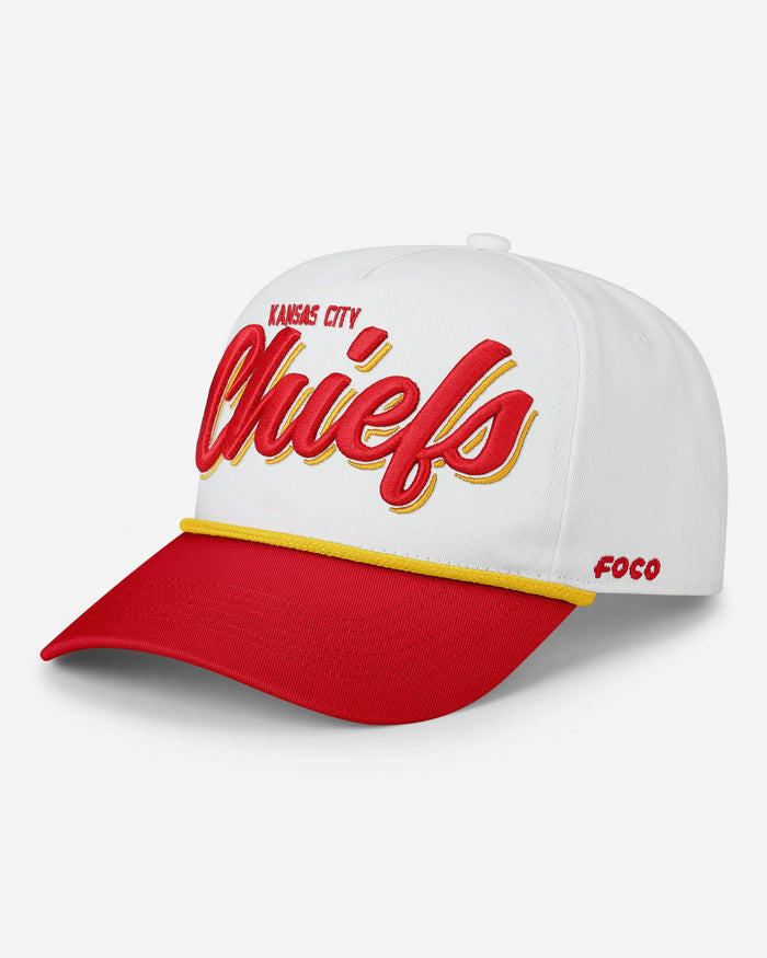 Kansas City Chiefs Monty Script Marquee RF Cap FOCO - FOCO.com