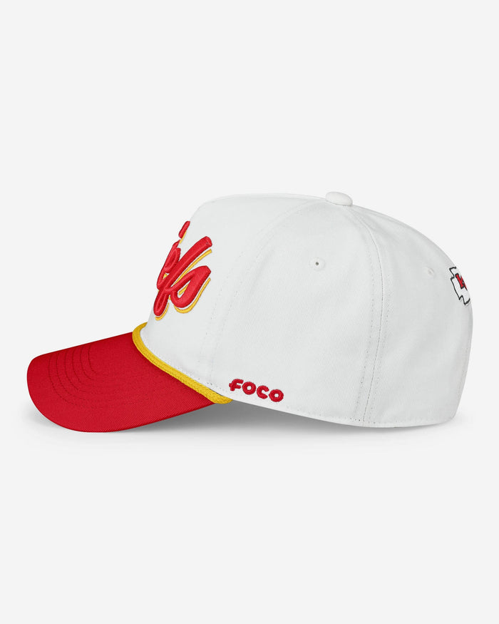 Kansas City Chiefs Monty Script Marquee RF Cap FOCO - FOCO.com