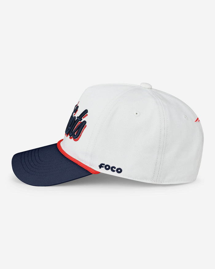 New England Patriots Monty Script Marquee RF Cap FOCO - FOCO.com