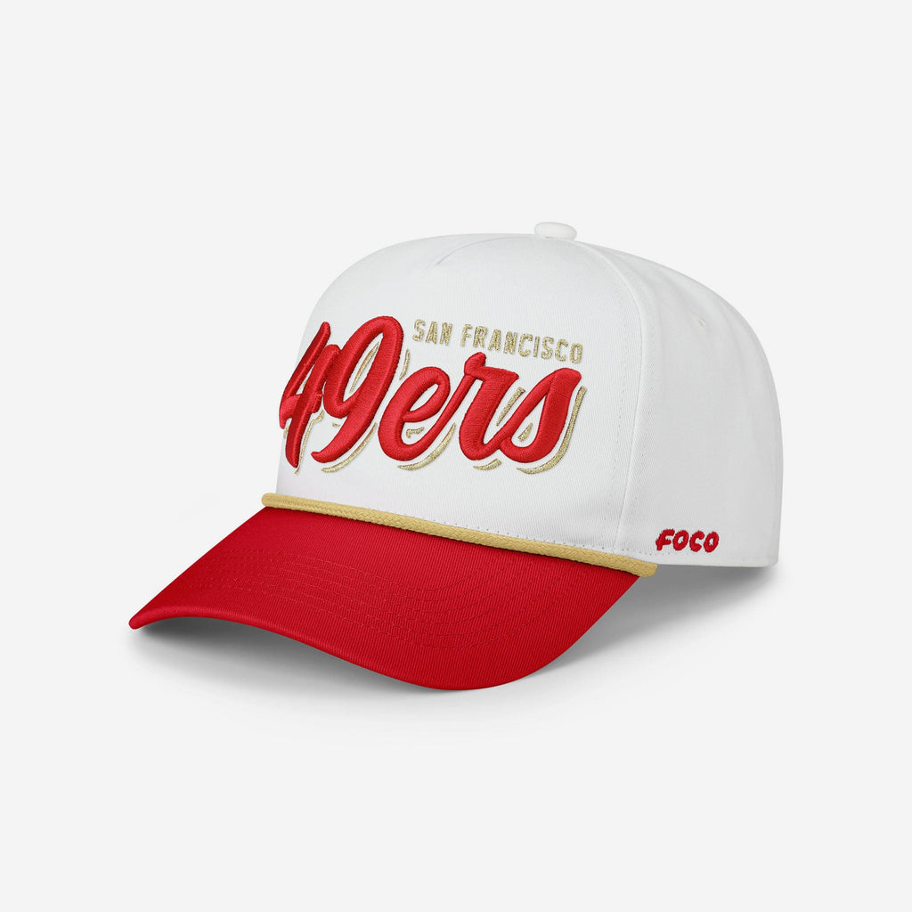 San Francisco 49ers Monty Script Marquee RF Cap FOCO - FOCO.com