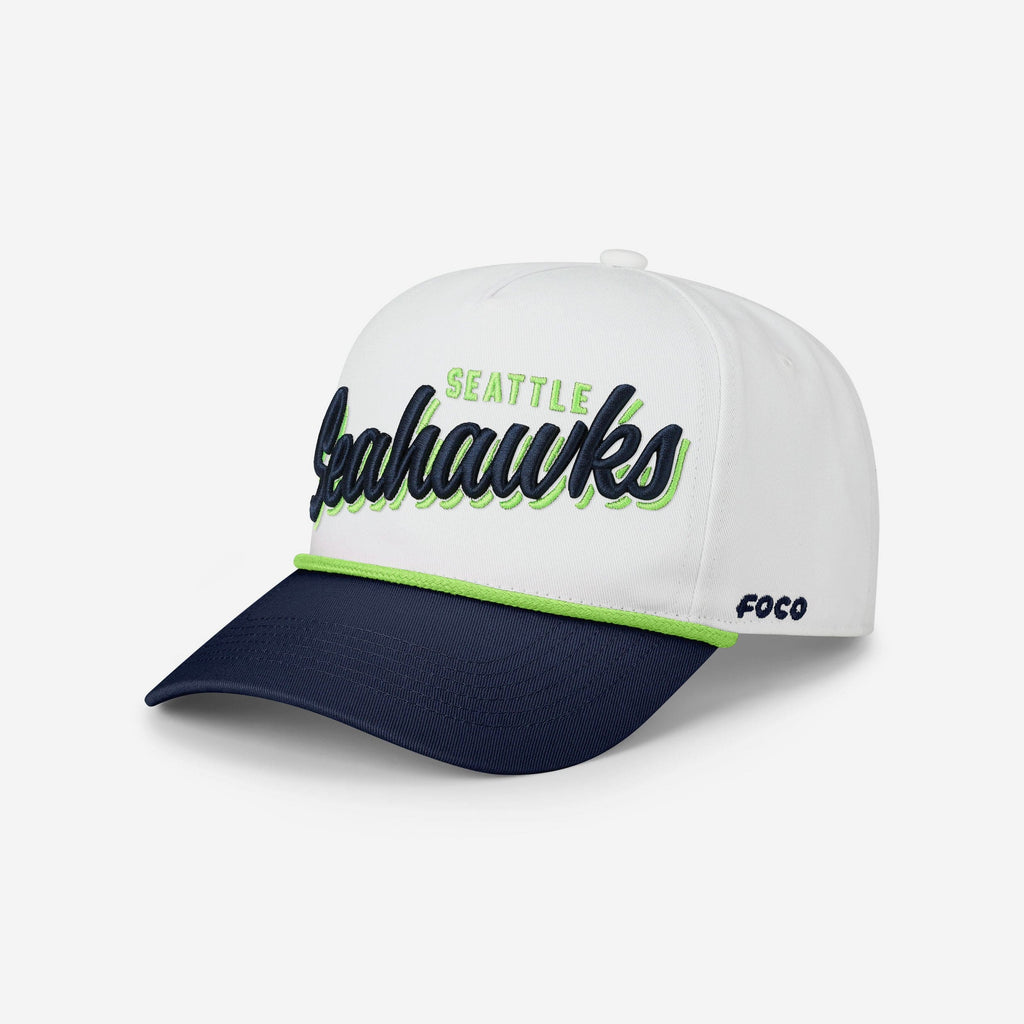 Seattle Seahawks Monty Script Marquee RF Cap FOCO - FOCO.com