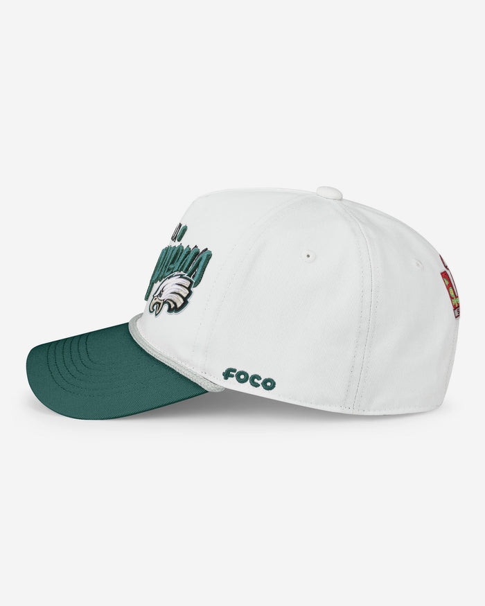 Philadelphia Eagles Super Bowl LIX Champions Monty Script Marquee RF Cap FOCO - FOCO.com