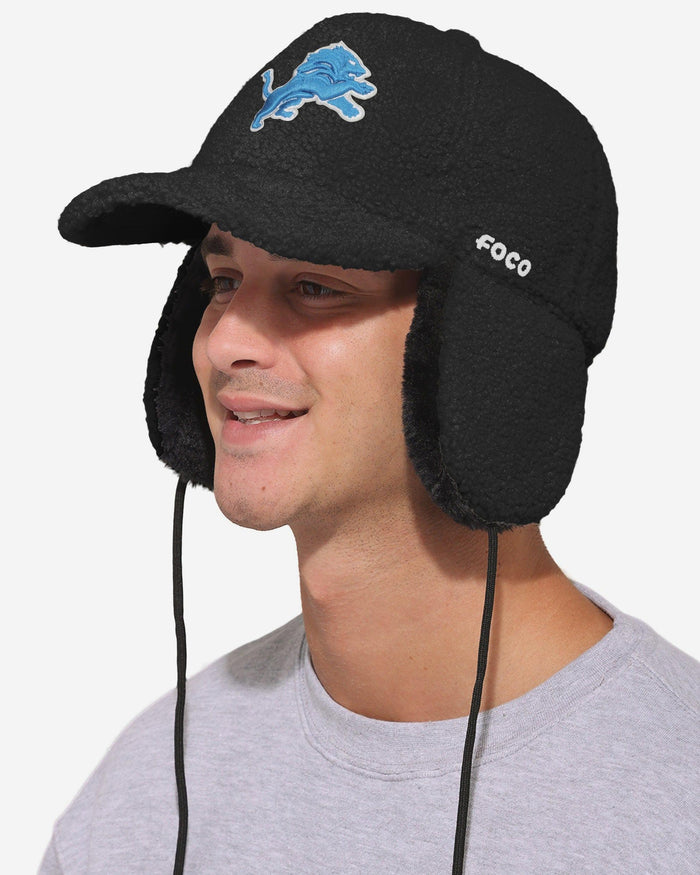 Detroit Lions Sherpa Trapper Cap FOCO - FOCO.com