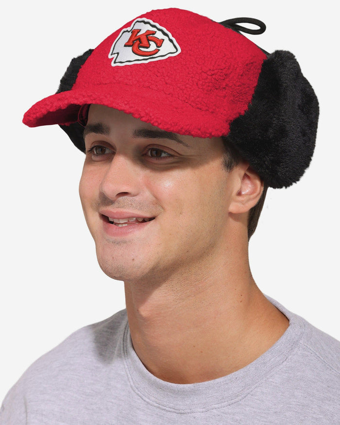 Kansas City Chiefs Sherpa Trapper Cap FOCO - FOCO.com
