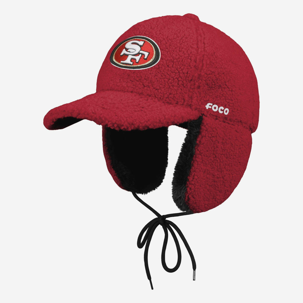 San Francisco 49ers Sherpa Trapper Cap FOCO - FOCO.com
