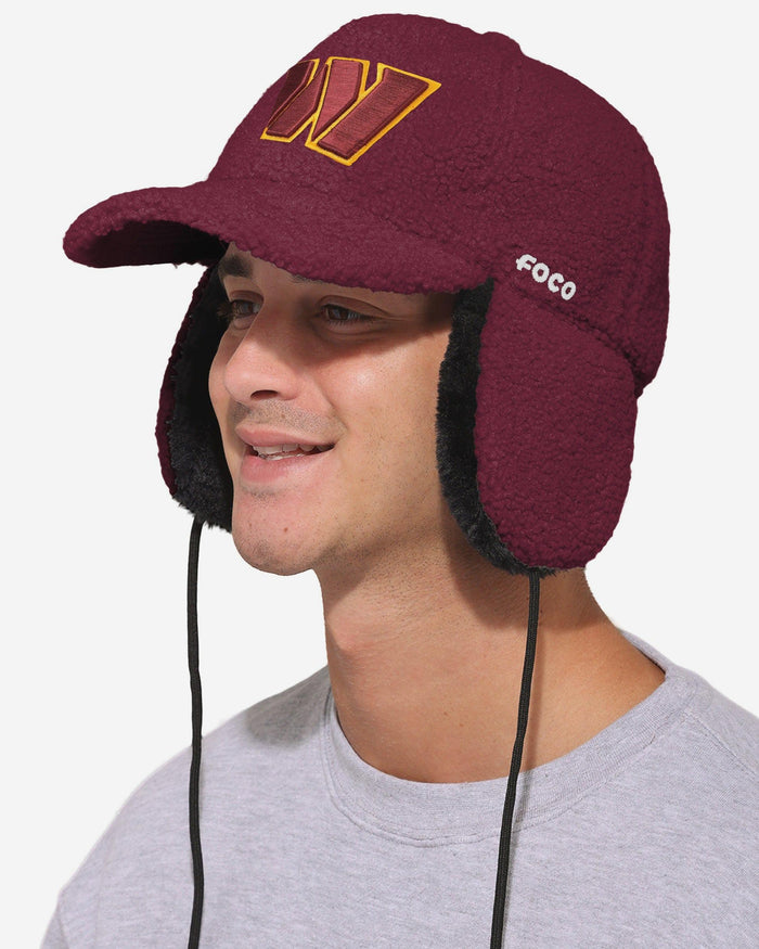 Washington Commanders Sherpa Trapper Cap FOCO - FOCO.com
