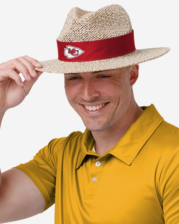 Kansas City Chiefs Band Straw Hat FOCO - FOCO.com