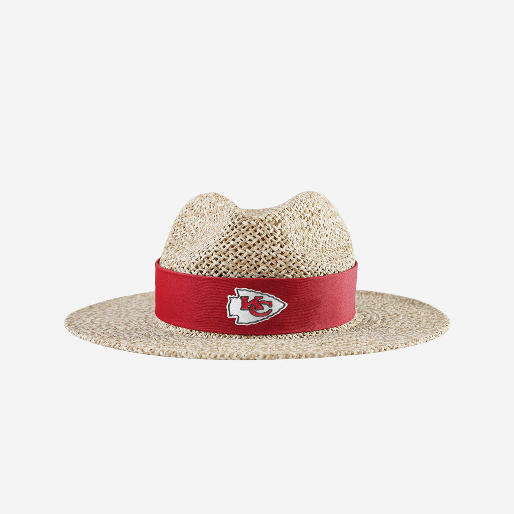 Kansas City Chiefs Band Straw Hat FOCO - FOCO.com