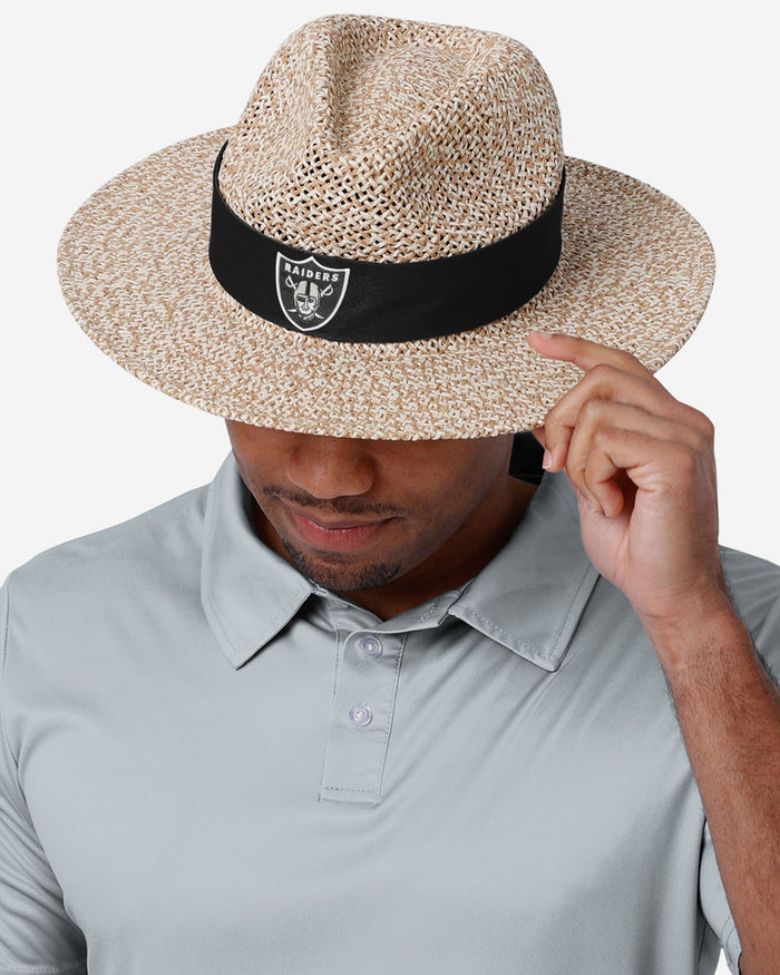 Las Vegas Raiders Band Straw Hat FOCO - FOCO.com