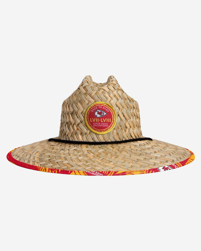 Kansas City Chiefs Super Bowl LVIII Champions Straw Hat FOCO - FOCO.com