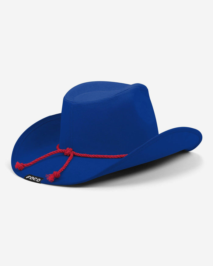 Buffalo Bills Team Color Rhinestone Logo Cowboy Hat FOCO - FOCO.com