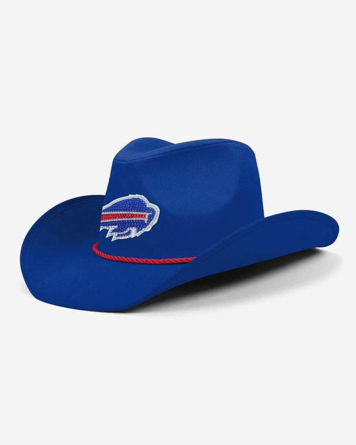 Buffalo Bills Team Color Rhinestone Logo Cowboy Hat FOCO - FOCO.com