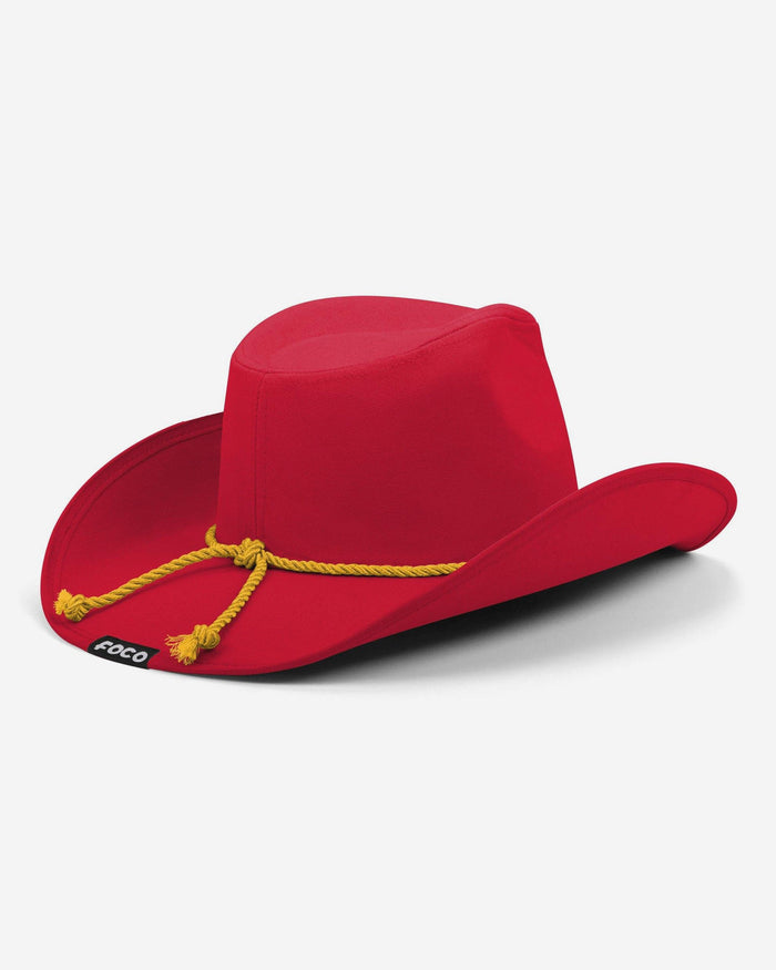 Kansas City Chiefs Team Color Rhinestone Logo Cowboy Hat FOCO - FOCO.com