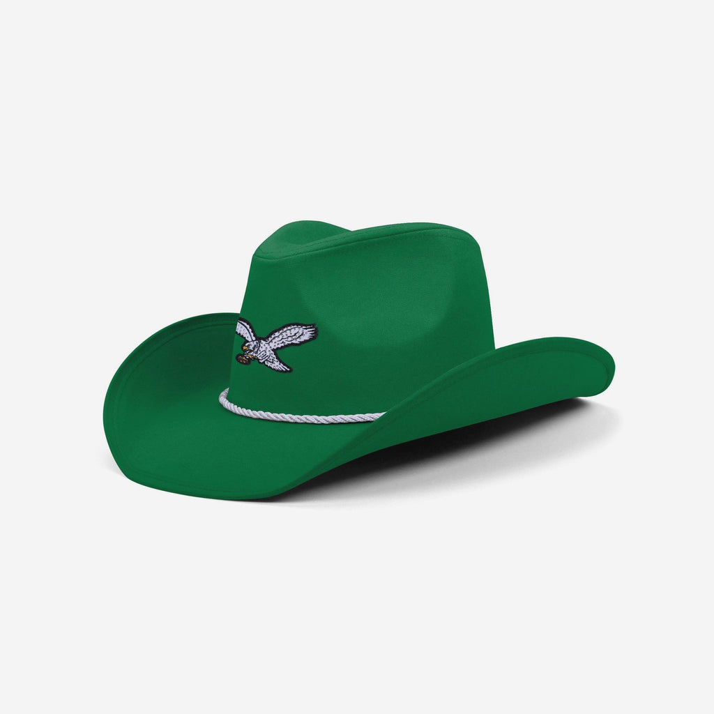 Philadelphia Eagles Kelly Green Team Color Rhinestone Logo Cowboy Hat FOCO - FOCO.com