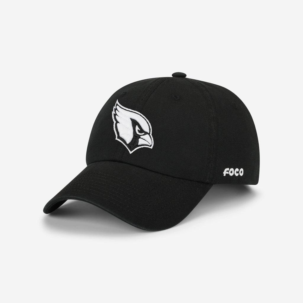 Arizona Cardinals Black & White Casual Cap FOCO - FOCO.com