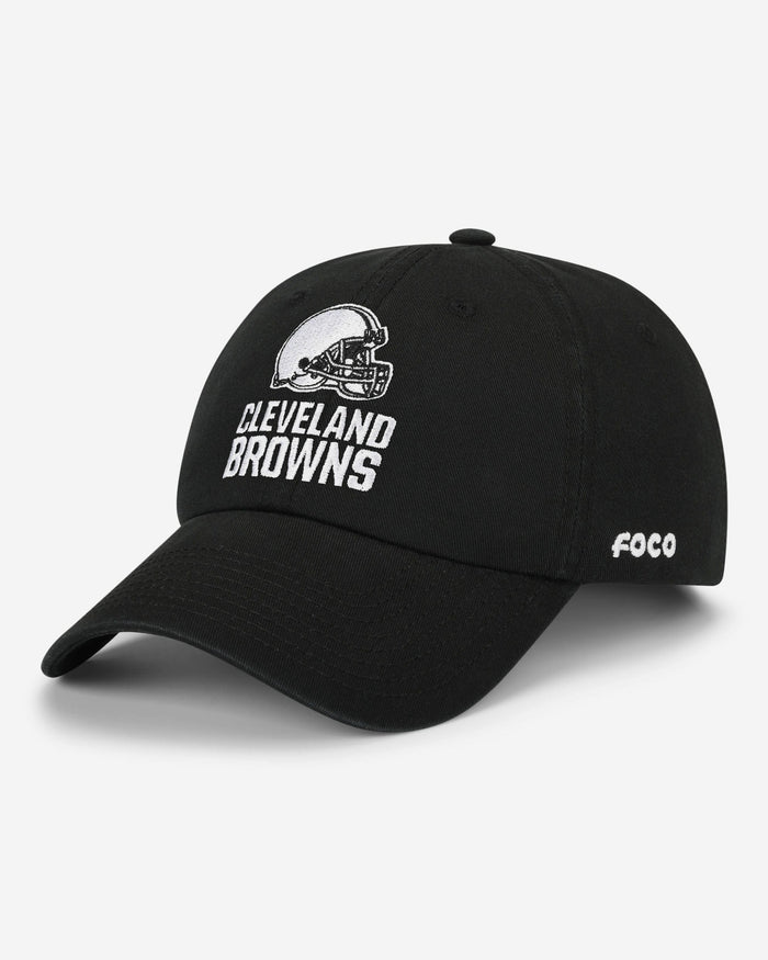 Cleveland Browns Black & White Casual Cap FOCO - FOCO.com