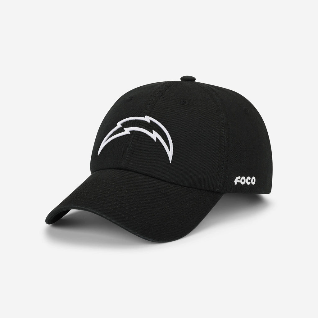 Los Angeles Chargers Black & White Casual Cap FOCO - FOCO.com