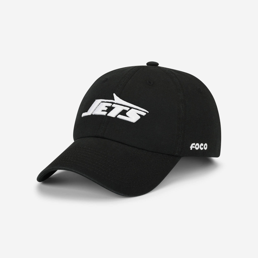 New York Jets Black & White Casual Cap FOCO - FOCO.com