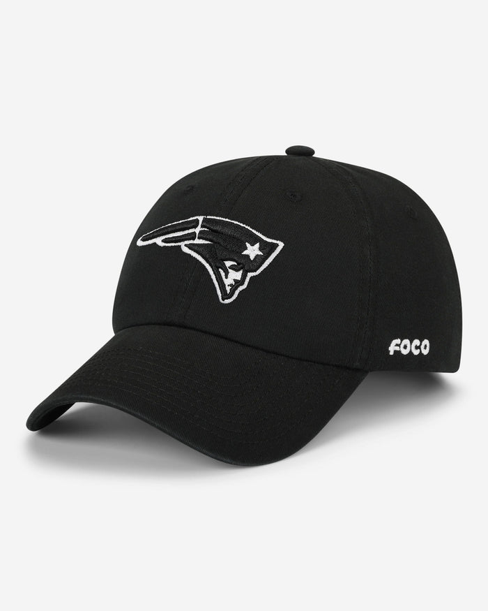 New England Patriots Black & White Casual Cap FOCO - FOCO.com