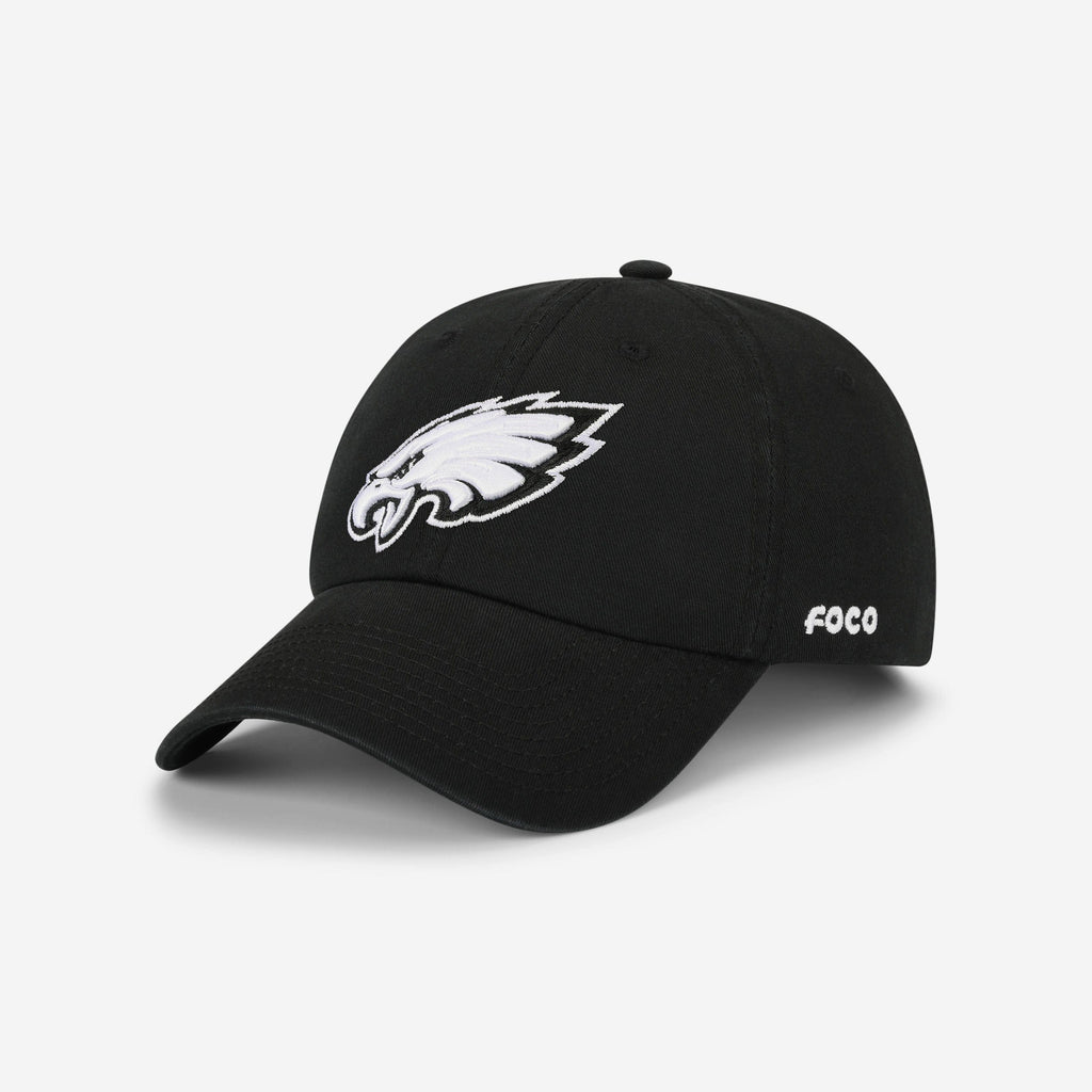 Philadelphia Eagles Black & White Casual Cap FOCO - FOCO.com