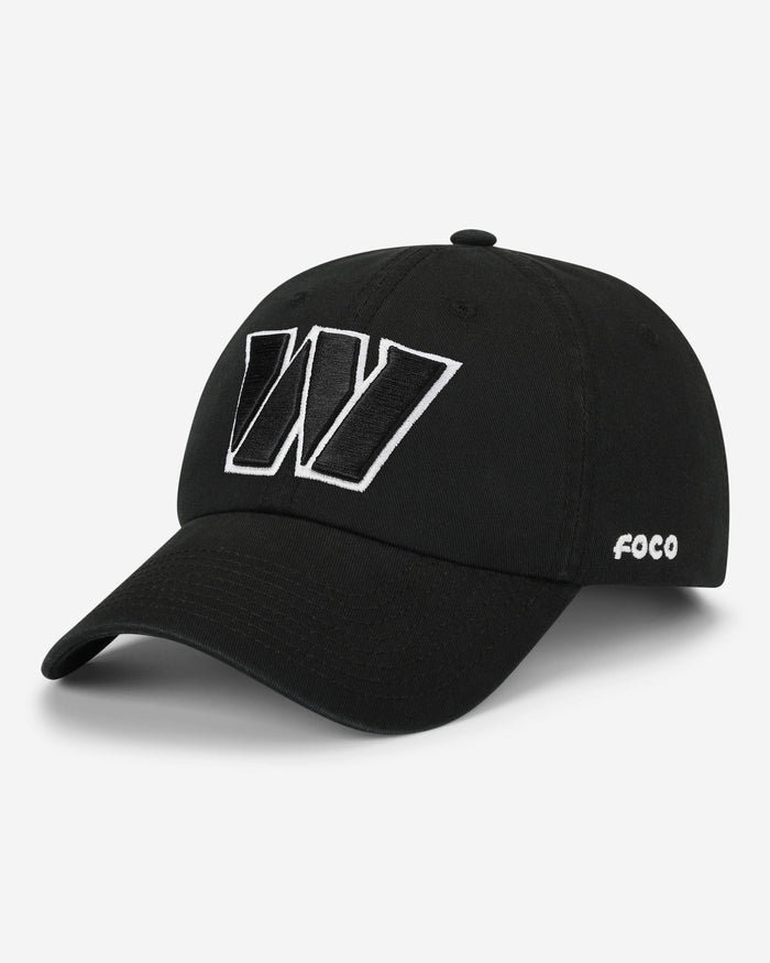 Washington Commanders Black & White Casual Cap FOCO - FOCO.com