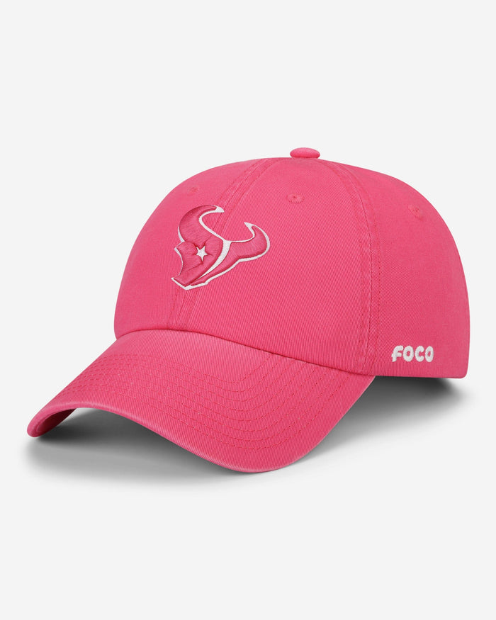 Houston Texans Magenta & White Casual Cap FOCO - FOCO.com